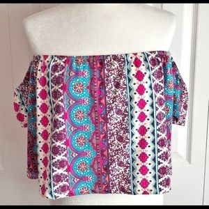 Off the shoulder crop top